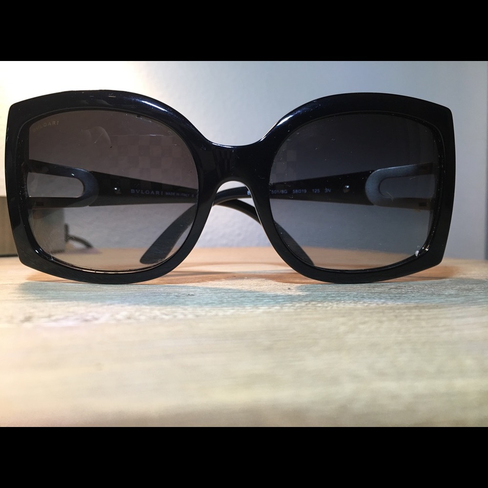 women’s black Blvgari swarovski crystal sunglasses